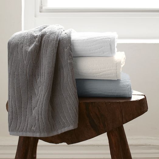 Organic Pleated Edge Towels